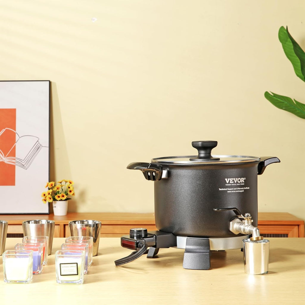 5 Liter Electric Wax Melting Pot with Pour Spout and Temperature Control Y271