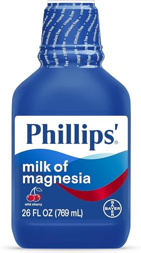 Milk of Magnesia Liquid Laxative, Wild Cherry Flavor, 26 oz. C32824