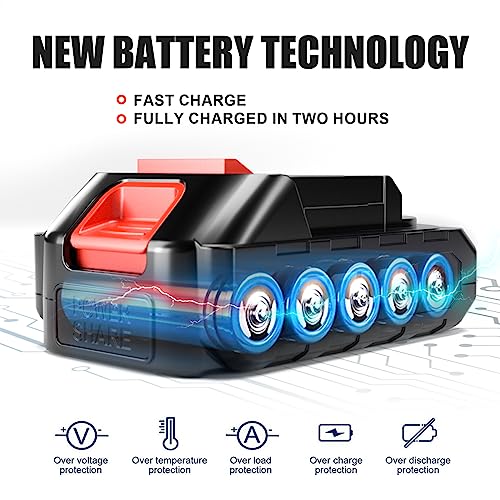 Cordless 6-Inch Mini Chainsaw with 2 Batteries for Wood Cutting K23578