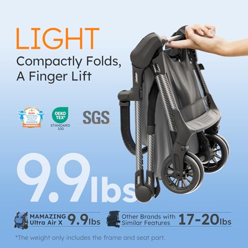 Ultra-Compact Travel Stroller with Carbon Fiber Frame, 9.9 lbs B69241