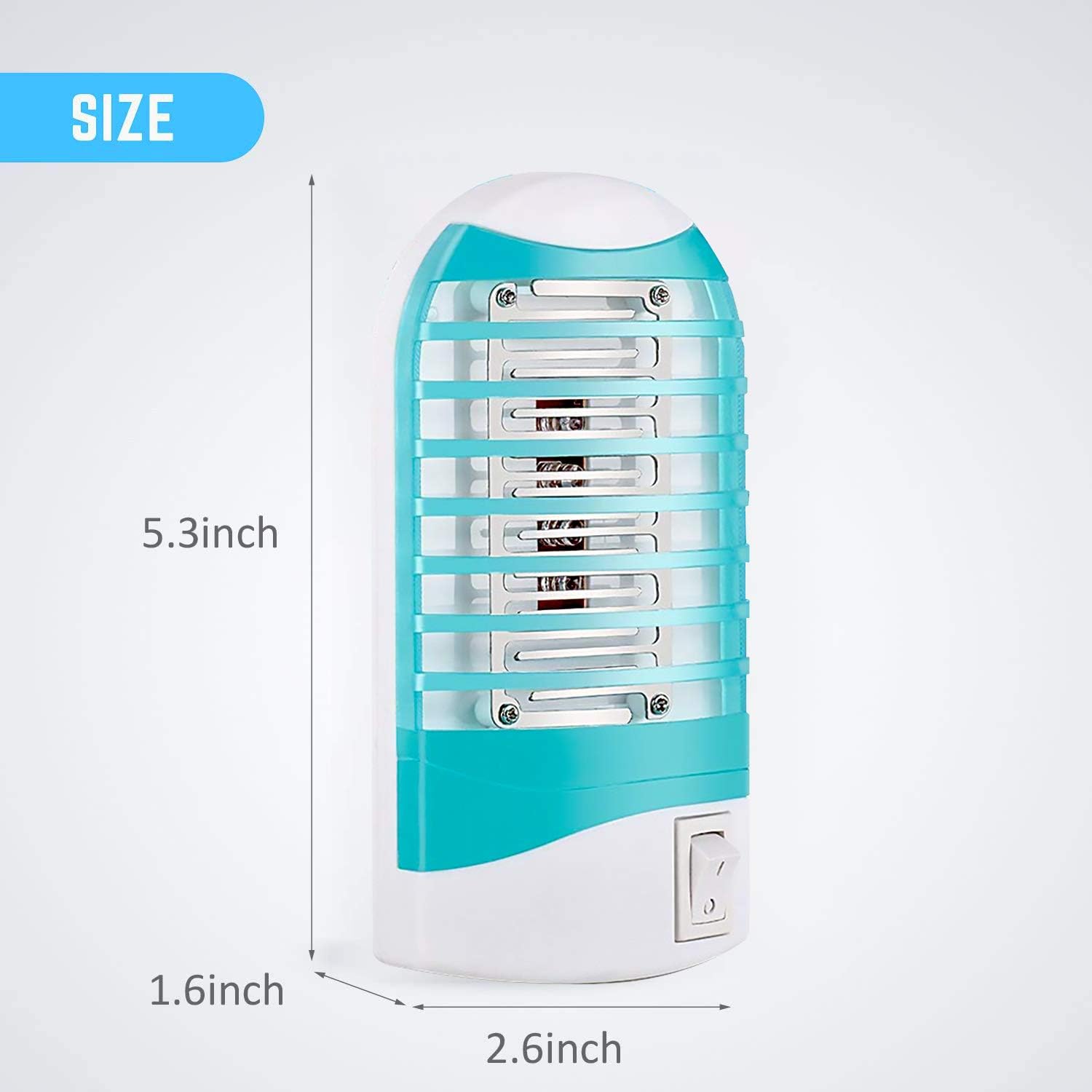Indoor Bug Zapper for Home, Electric Mosquito Killer Lamp, Plug-in Flying Pest Trap, 2 Pack U3063