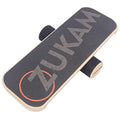 Balance Board Trainer, Wooden Balancing Board with Workout Guide to Exercise and Build Core Stability, Wobble Board for Skateboard, Hockey, Snowboard & Surf Training