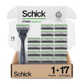 Schick Hydro Sensitive Razor, 1 Razor Handle and 17 Cartridges | Razors for Men Sensitive Skin, 5 Blade Razor Men, Mens Razors for Shaving, Razor Blades for Men, 1 Handle with 17 Razor Blades Refills
