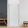 Shower Doors 32 in.W X 72 in.H Semi Frameless Hinged Pivot Swing Shower Door, SGCC Tempered Clear Glass, Reversible Installation, Chrome Finish