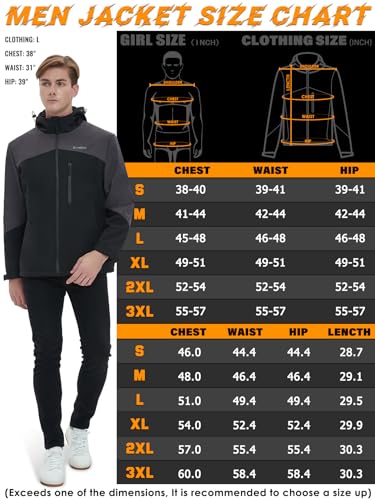 Men's Heated Jacket with Battery Pack and Hood S48828