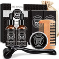 Beard Growth Kit - Beard Kit for Men w/Beard Growth Oil (2 Packs), Beard Balm, Beard Comb, Beard Kit for Spot/Patchy Beard, Anniversary &Birthday &Christmas Gifts for Men Him Boyfriend Husband