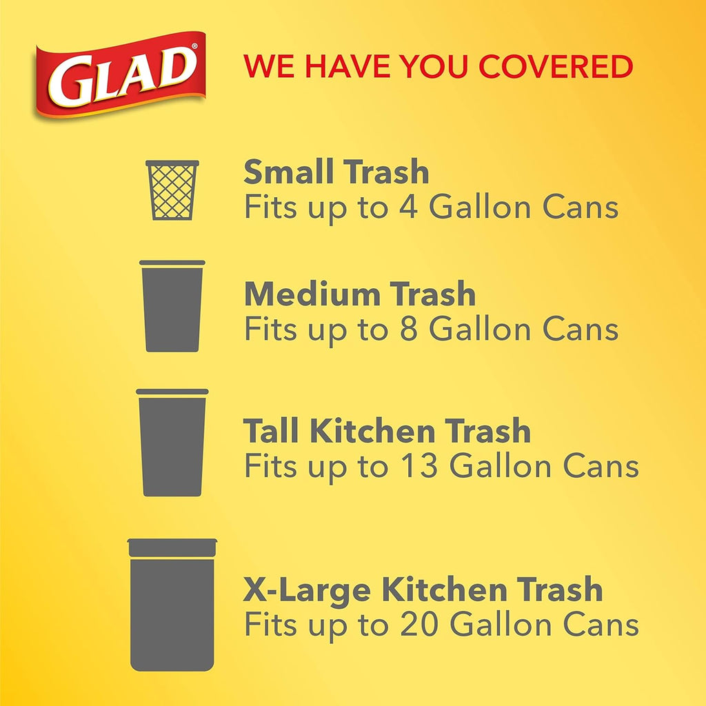 Tall Kitchen Drawstring Trash Bags, Fresh Clean, 13 Gal, 40 Ct D201