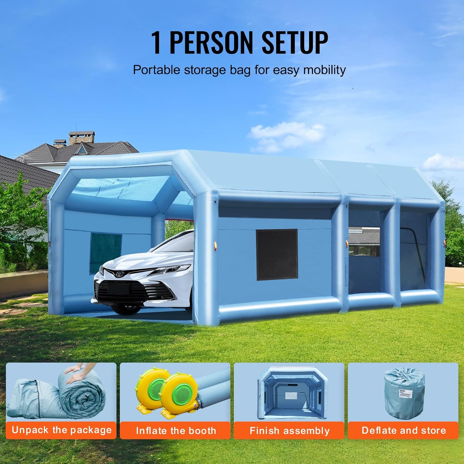 Inflatable Paint Booth for Car and Motorcycle Spray Painting Q158008