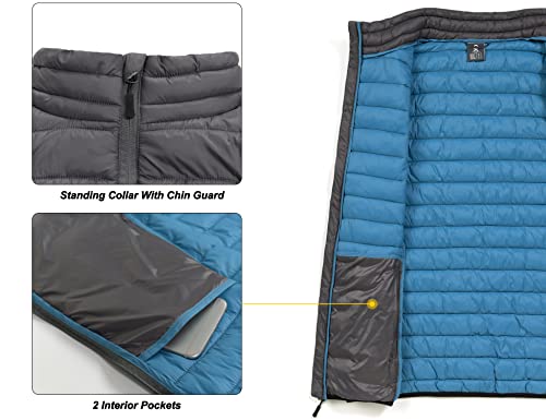 Men's Lightweight Warm Puffer Vest Sleeveless Jacket Q231996