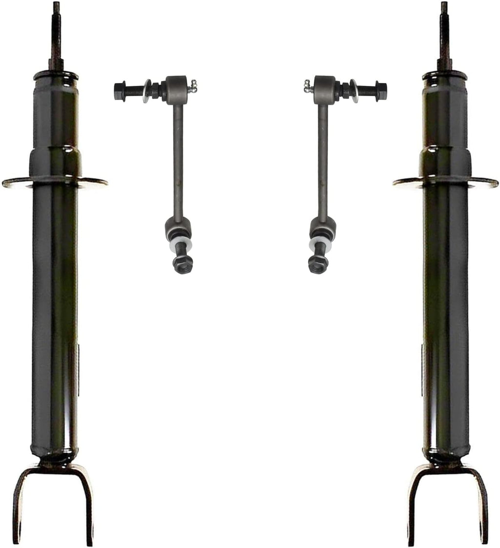 Detroit Axle - RWD Rear 4pc Shock Absorbers Kit for 11-19 Chrysler 300 Dodge Challenger Charger, 2 Shock Absorbers 2 Sway Bar Links 2011 2012 2013 2014 2015 2016 2017 2018 2019 Replacement