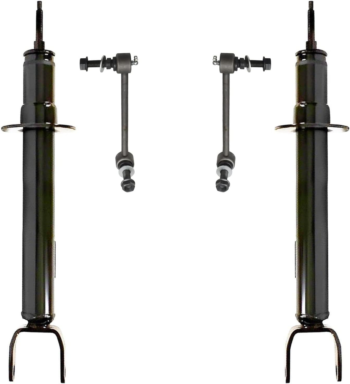 Detroit Axle - RWD Rear 4pc Shock Absorbers Kit for 11-19 Chrysler 300 Dodge Challenger Charger, 2 Shock Absorbers 2 Sway Bar Links 2011 2012 2013 2014 2015 2016 2017 2018 2019 Replacement
