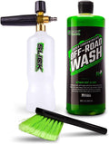 Slick Products Pressure Washer Foam Cannon, Scrub Brush, and Off-Road Wash Super Concentrated Extra-Thick Soap Removes Heavy Dirt and Mud From Dirt Bike, ATV, UTV, Side x Side, and Truck (32 oz.)