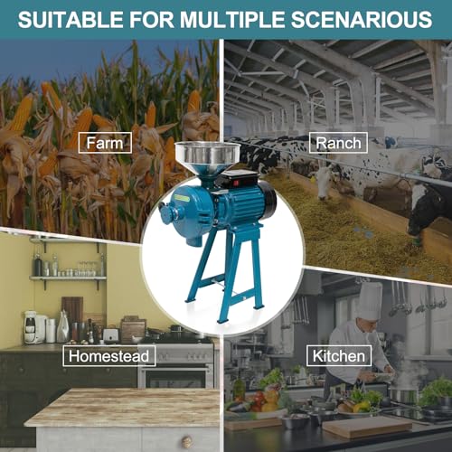 Electric Grain Mill Grinder for Wet and Dry Cereals, Heavy Duty Commercial Use M32232