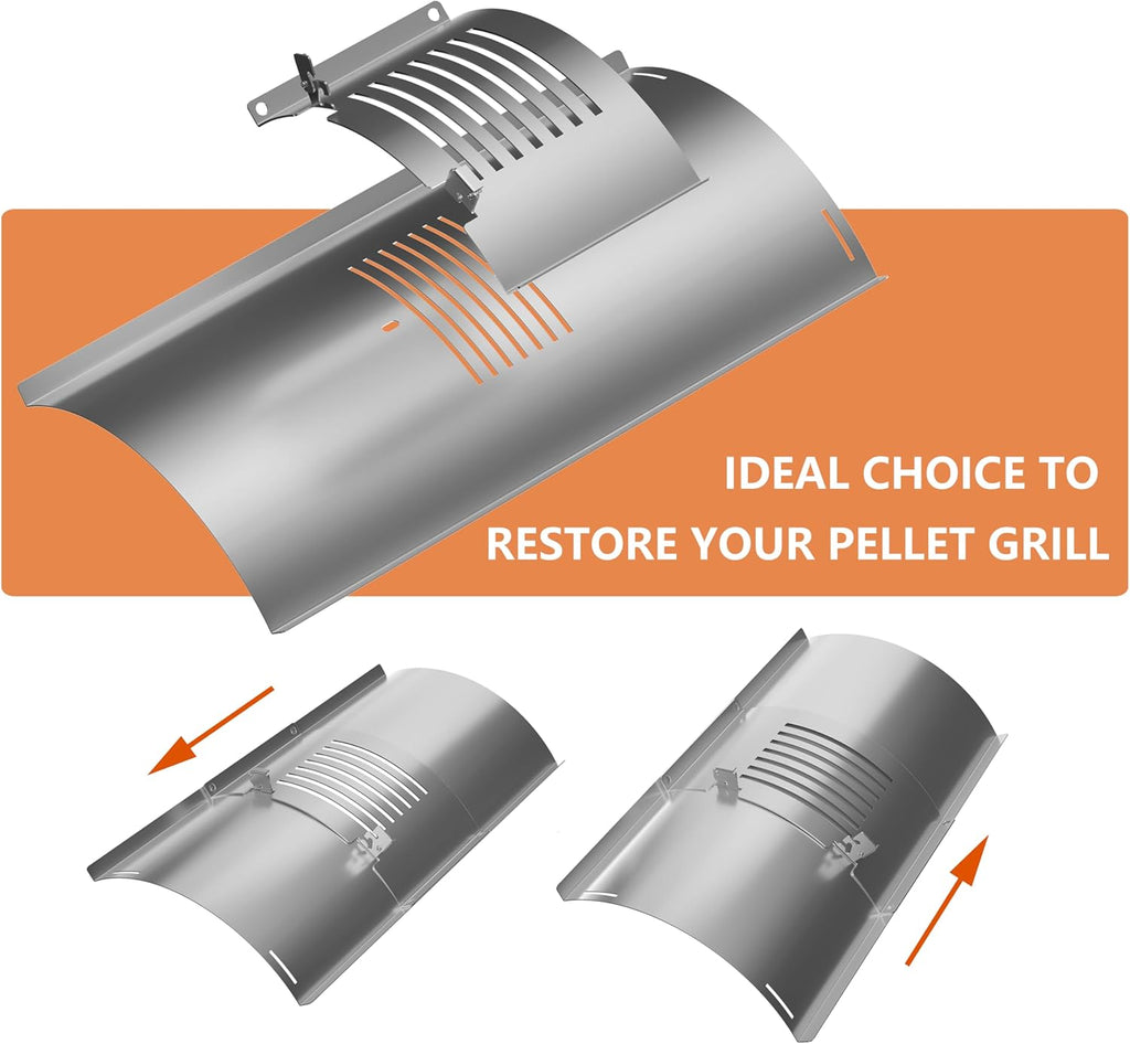 Flame Broiler Kit for Pellet Grills with Adjusting Bar and Slide Cover S3166