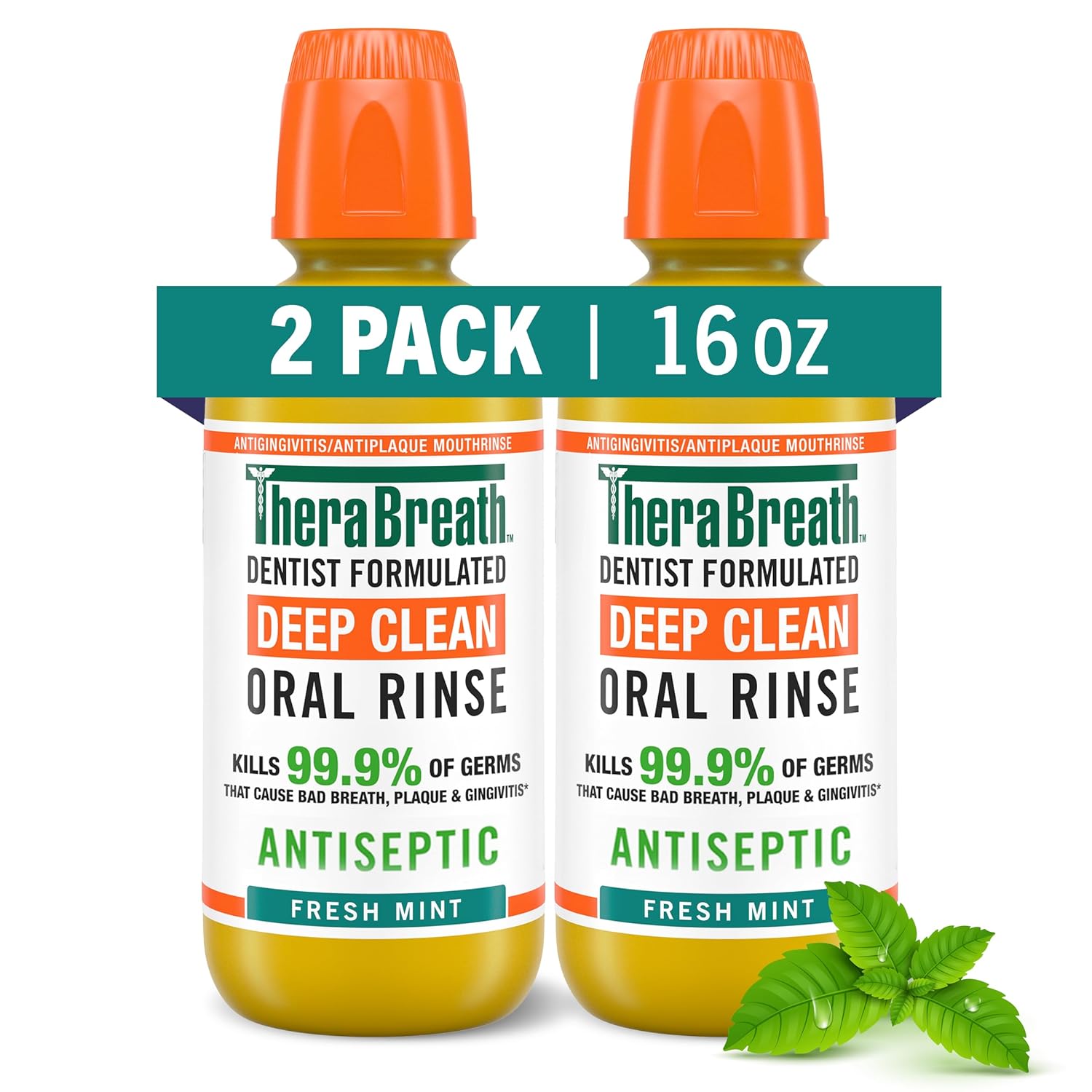 Fluoride Free Toothpaste Mild Mint 4 oz and Alcohol Free Mouthwash Fresh Mint 16 oz Z813
