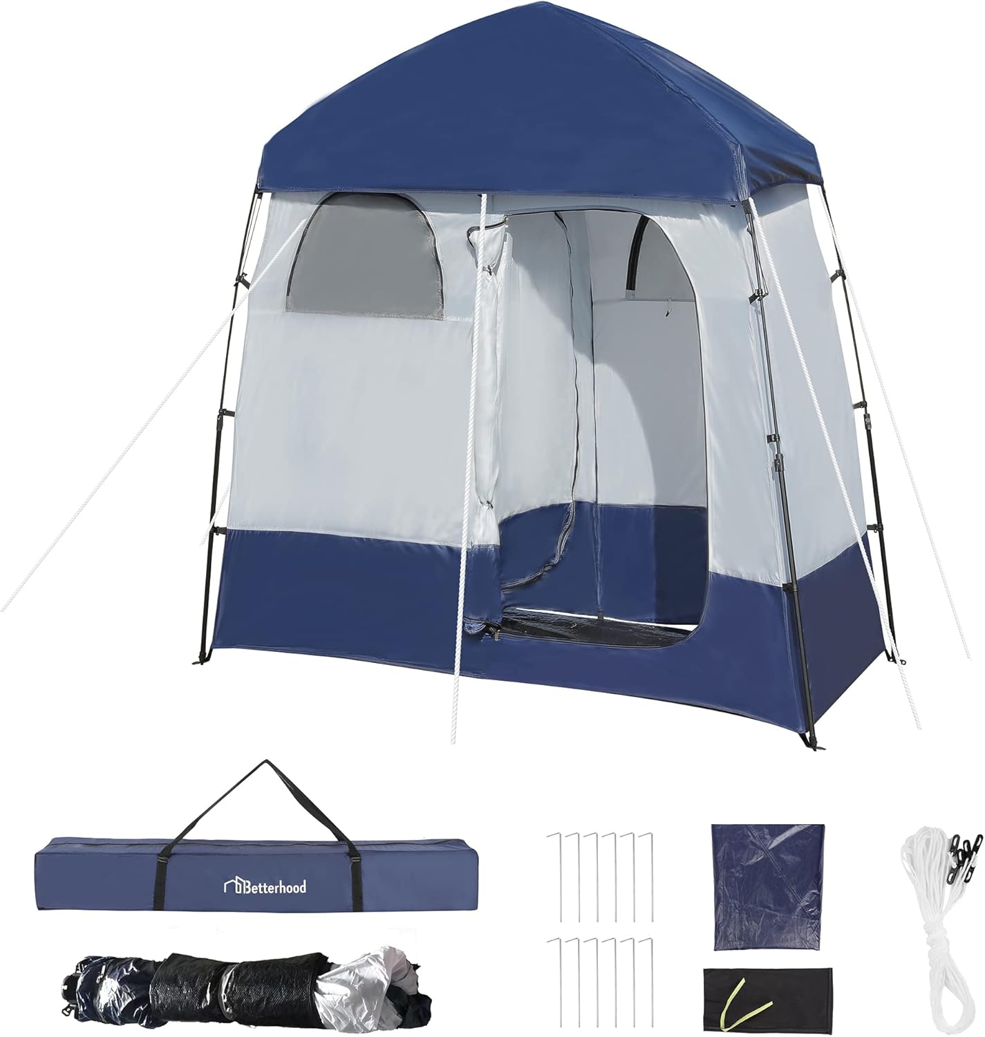 Oversize Portable Camping Shower Tent with Floor and Changing Room J8060