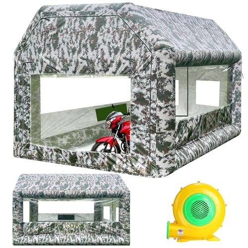 LVAOSTT Inflatable Paint Booth Portable Large Inflatable Spray Booth Tent, Car Paint Tent with Air Filter System Air Blower for DIY Spray Car Parts Painting Workstation Motorcycle Garage, 13x11x8.2FT