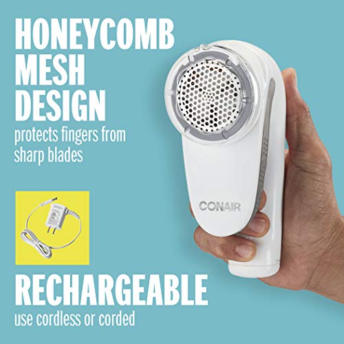 Fabric Shaver and Lint Remover, Rechargeable, Black H3796