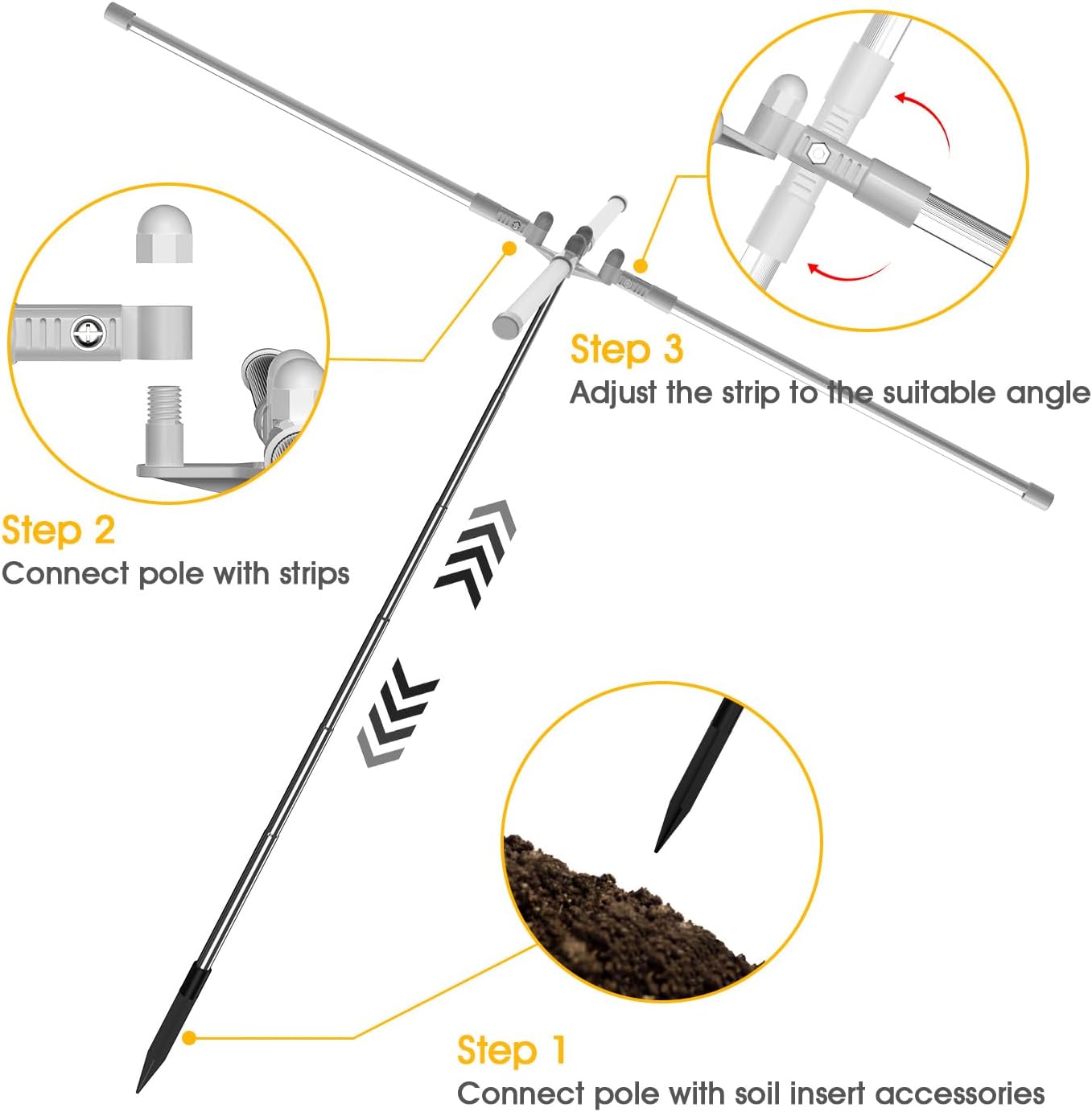 Full Spectrum Grow Light with Adjustable Plant Stand for Indoor Plants V96200