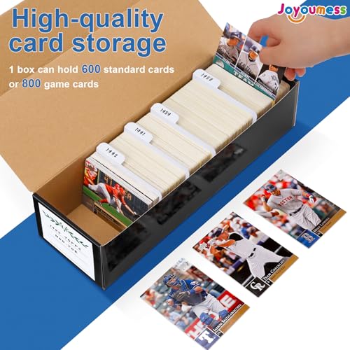 Card Storage Box with Dividers for Sports and Game Cards, Pack of 3 Q968310