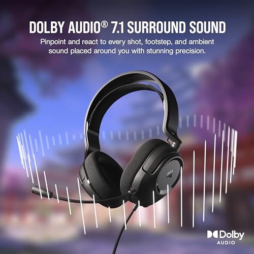 Wired Gaming Headset with 7.1 Surround Sound and Flexible Microphone A784630