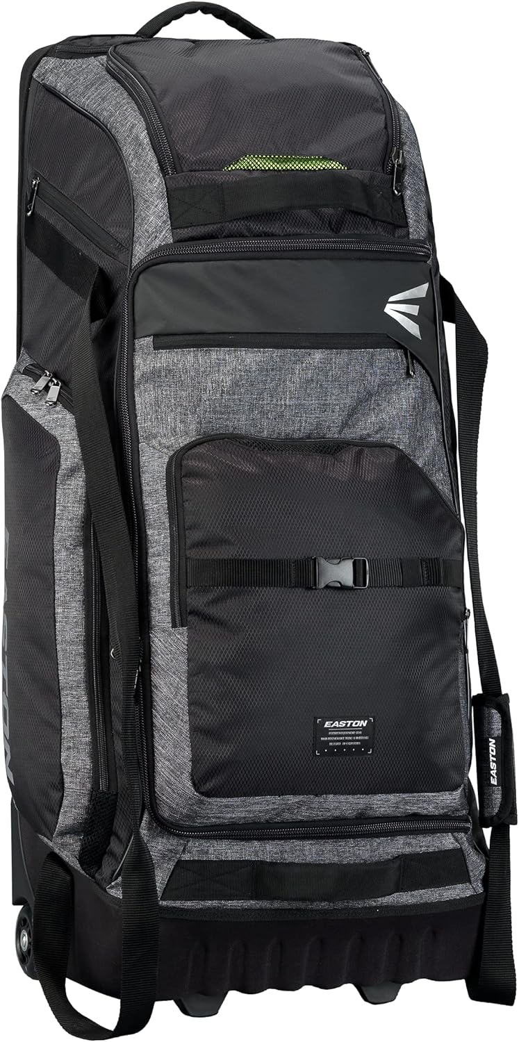 TANK PRO Wheeled Equipment Bag for Baseball Softball, Black A4075