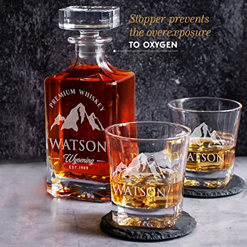 Personalized 3-Piece Whiskey Decanter Set with Glasses R877951