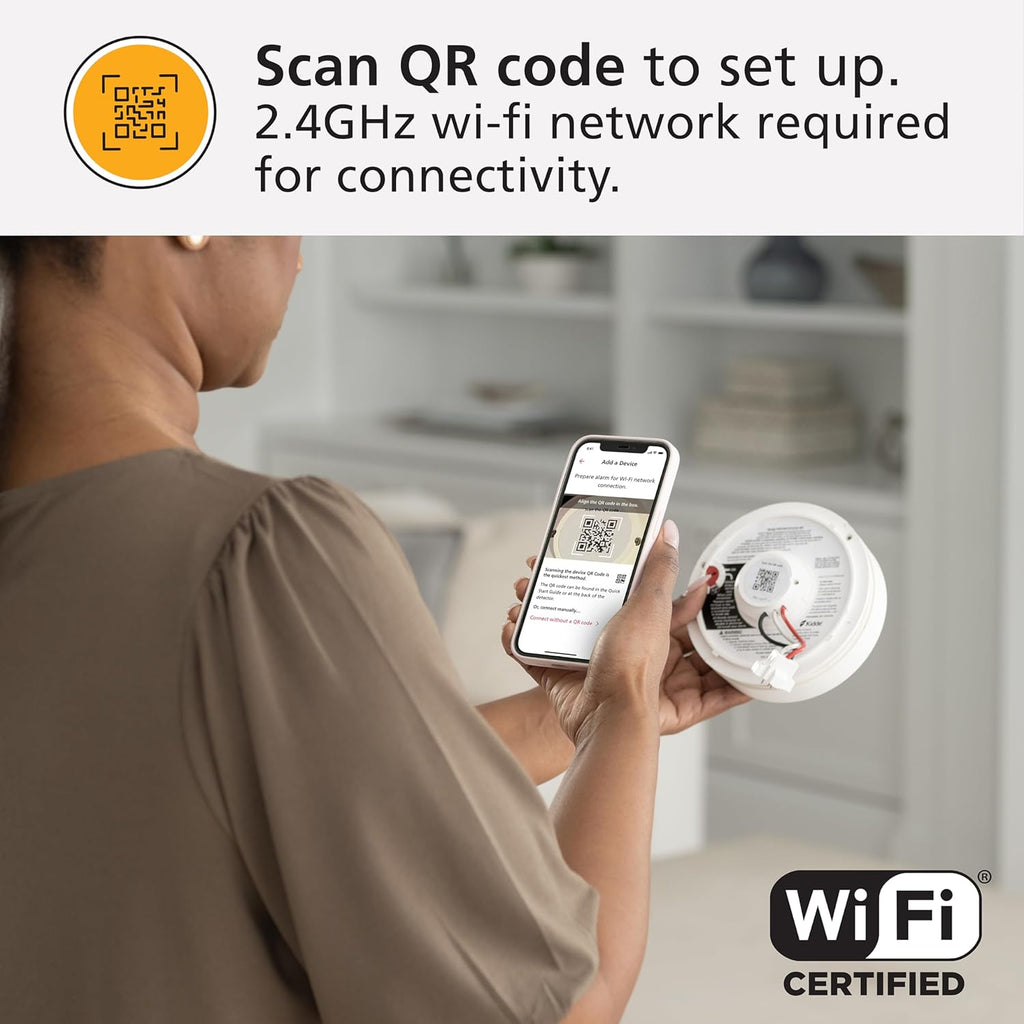 Smart Smoke & Carbon Monoxide Detector with Indoor Air Quality Monitor, WiFi, Hardwired W980813
