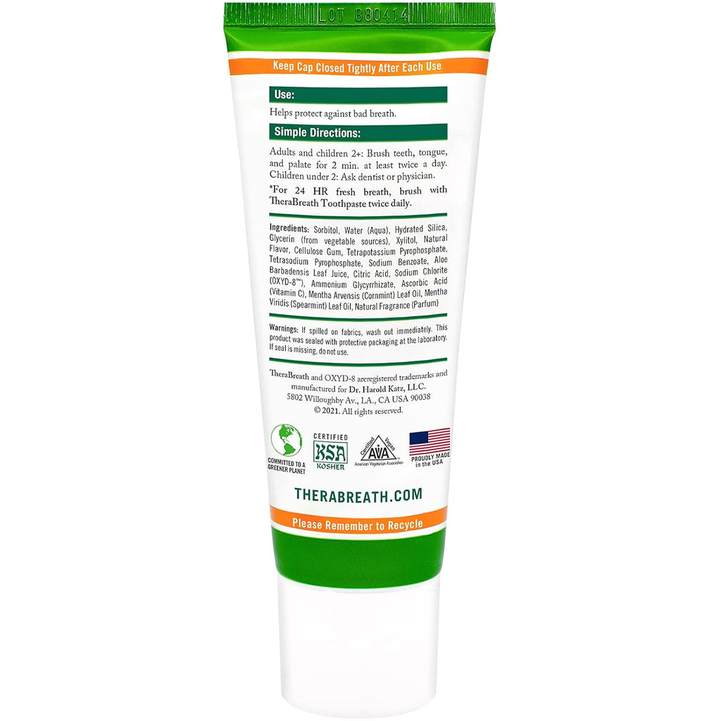 Mild Mint Fluoride Free Toothpaste, 4 Ounce (Pack of 2) X732743