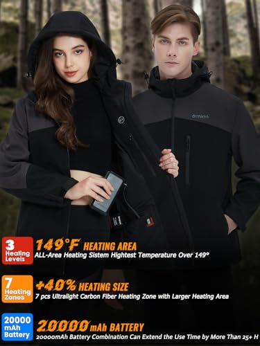 Men's Heated Jacket with Battery Pack and Hood S48828
