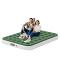 Inflatable Mattress Queen with Built-in High Capacity Pump for Adults Fast Blow Up Durable Air Bed for Outdoor & Home Most Comfortable to Sleeping,22'' Queen Size Gray