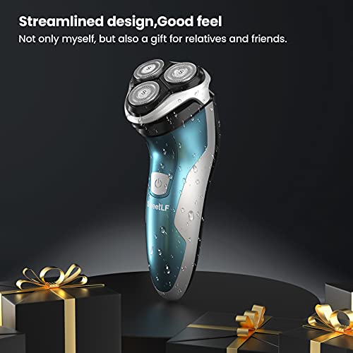 Electric Razor for Men, Rechargeable Waterproof Shaver, Wet & Dry Rotary A825743