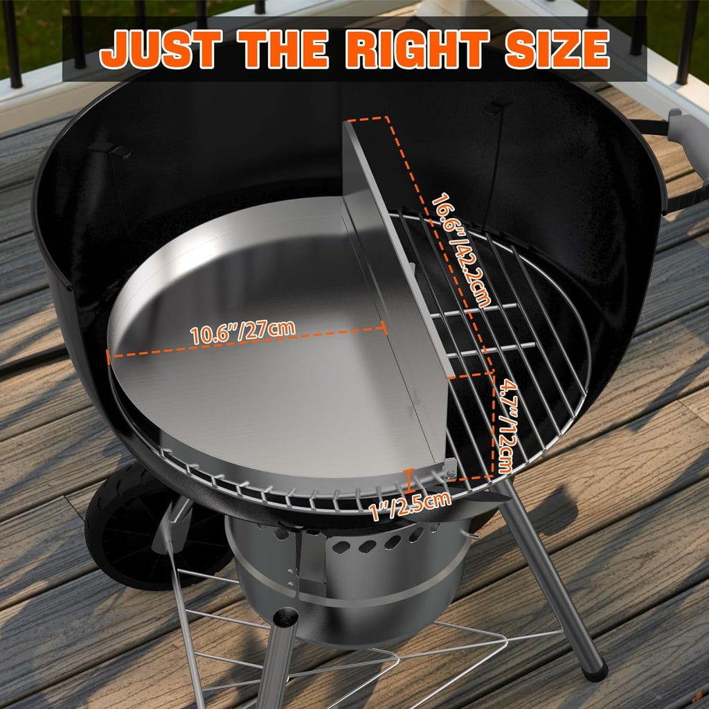 Stainless Steel Detachable Grill Drip Pan for 22" Kettle Grills L653414