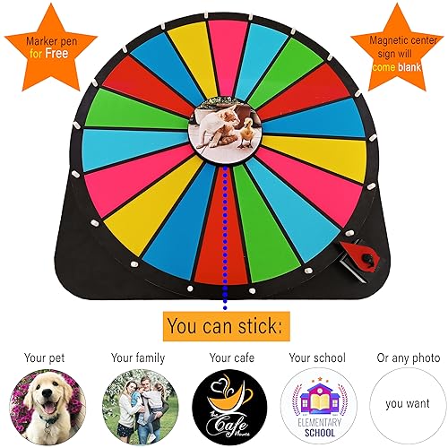 Spinning Prize Wheel 24 Inch with 18 Slots Tabletop Game B32303