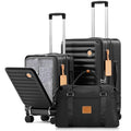 Joyway Luggage Sets 4 Piece Suitcase Set with Front Pocket, PC Hardside Expandable Carry on Luggage Set with Spinner Wheels and TSA Lock, Orange
