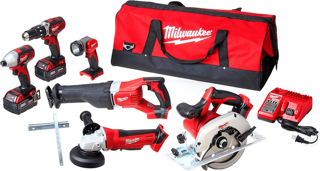 Milwaukee 2696-26 M18 Cordless LITHIUM-ION 6-Tool Combo Kit