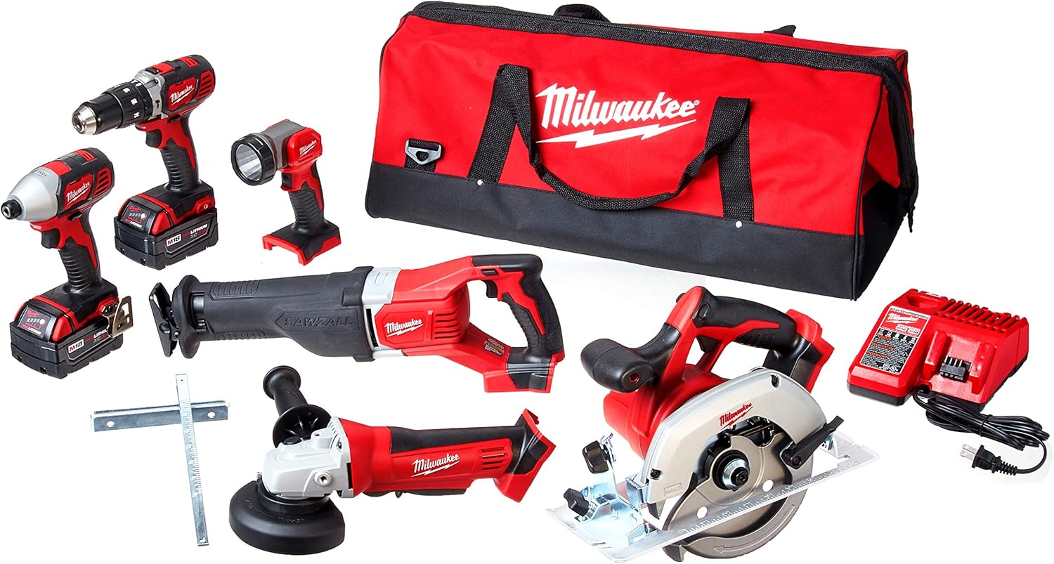 Milwaukee 2696-26 M18 Cordless LITHIUM-ION 6-Tool Combo Kit