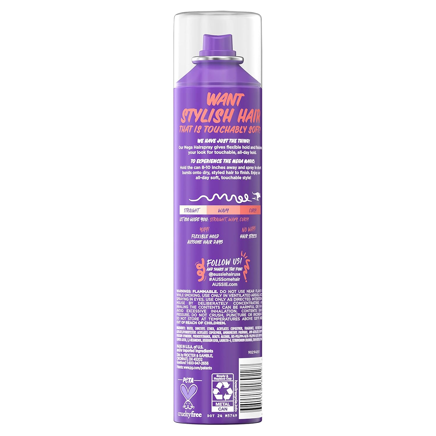 Flexible Hair Spray for Curly, Straight, and Wavy Hair, 10 oz C317525