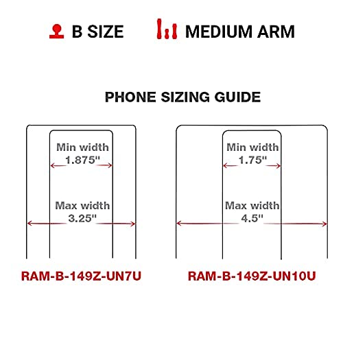 Phone Mount with Handlebar U-Bolt Base for Motorcycle, ATV, Bike A3801