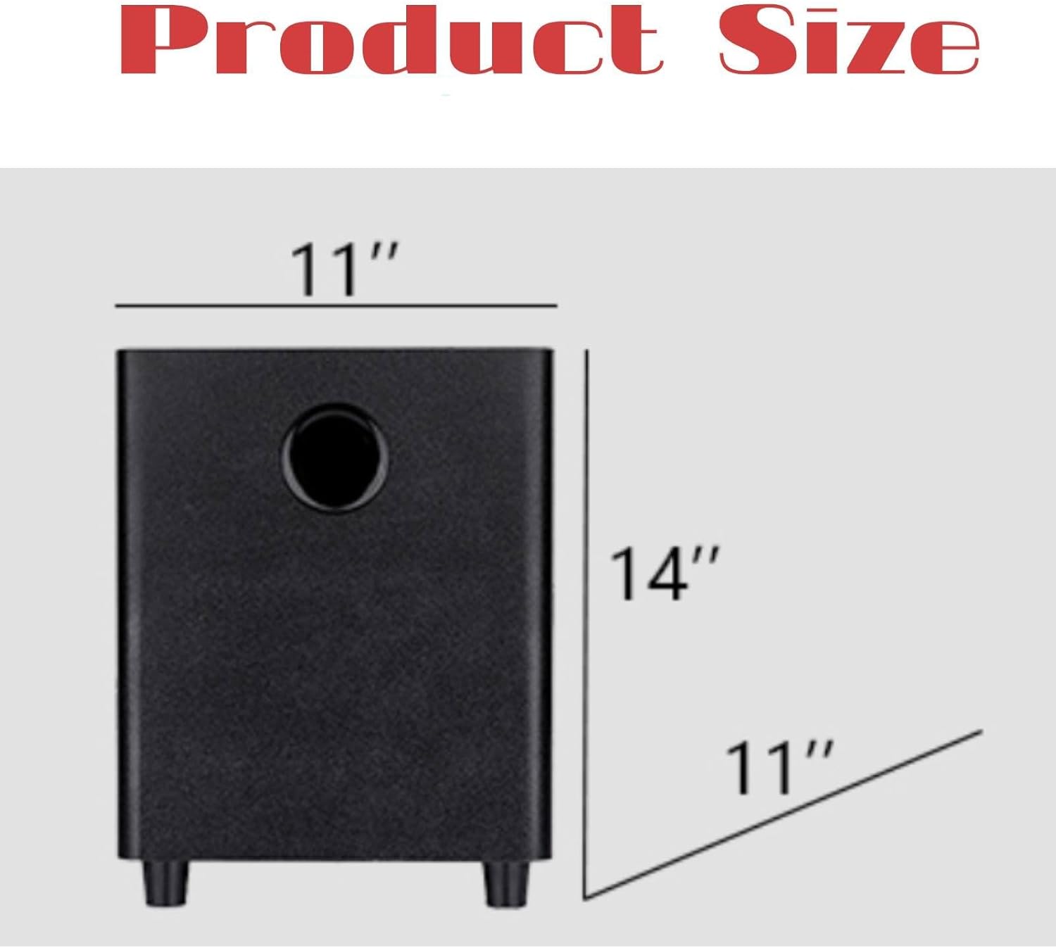 8 Inch Passive Subwoofer for Home Theater, 100W, Black S470