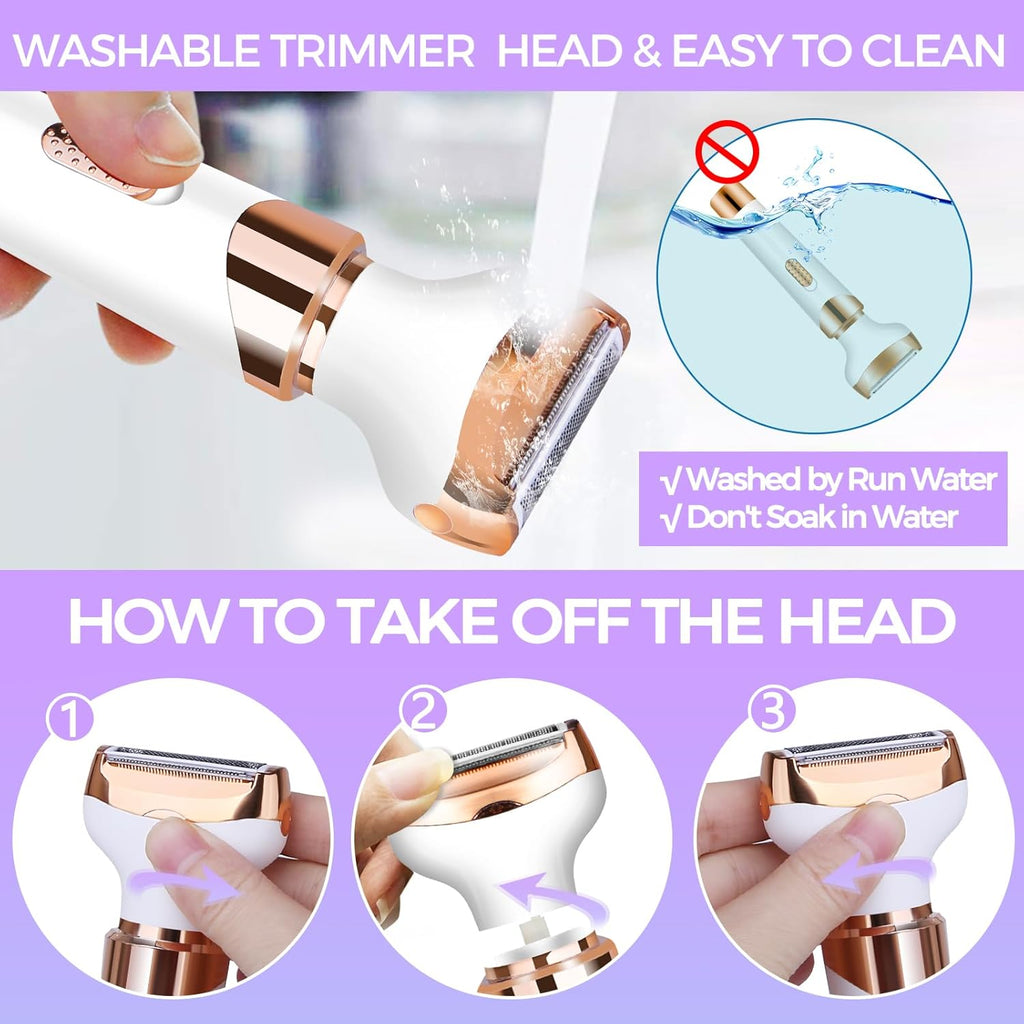 Rechargeable 4-in-1 Electric Razor for Women V761
