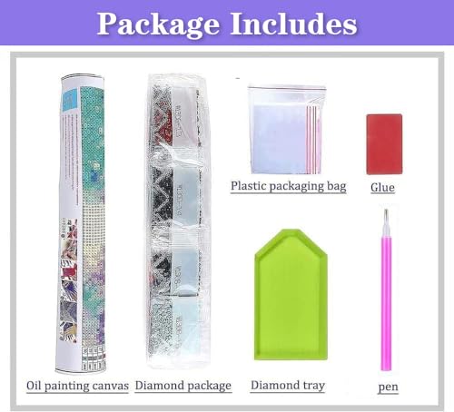 Diamond Painting Kits for Adults, 5D Cow and Flower Full Drill, DIY Home Wall Decor J47964