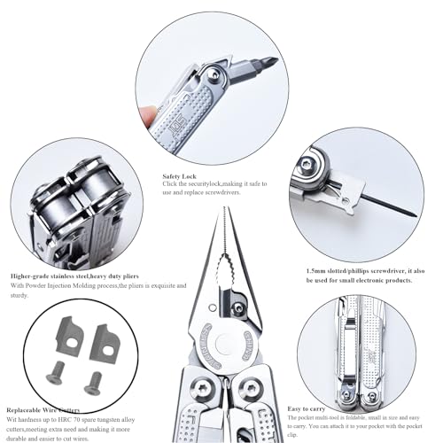 18-in-1 Foldable Multitool for Camping and Home Repairs J380