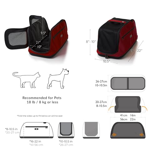 Airline Approved Pet Carrier and Crash-Tested Car Seat for Cats and Dogs up to 18 lbs T91824