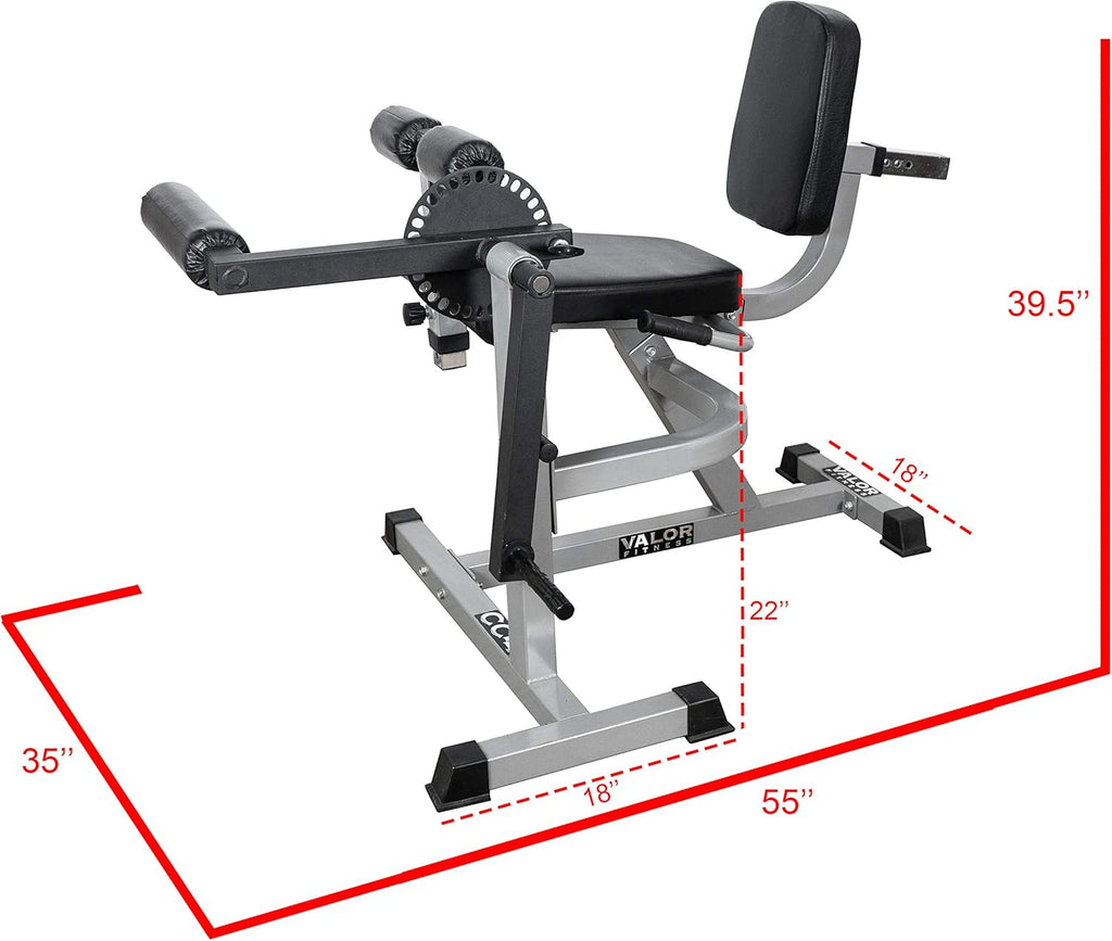 Adjustable Leg Curl Extension Machine, Plate Loaded, 8 Positions Y9301