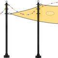 Shade Sail Poles 10FT Outdoor Sun Shade Sail Pole Kit Heavy Duty Steel Post Support Awning Canopy for Deck Patio Outside Backyard(10FT,2pack)