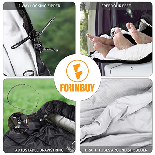 Double Sleeping Bag for Adults, 2 Person Cold Weather Camping Y3081