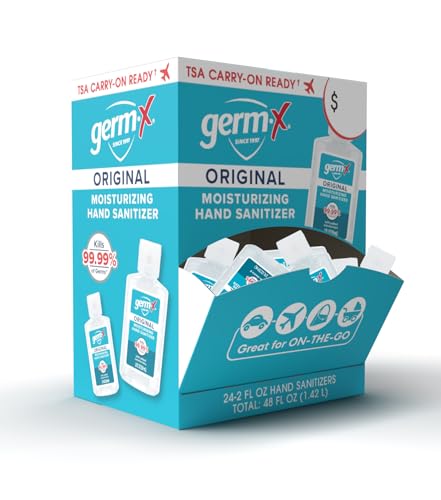 Germ-X Original Hand Sanitizer, Moisturizing Gel with Vitamin E, Instant and No Rinse Formula, Back to School Supplies College, 8 Fl Oz Pump Bottle (Pack of 12)