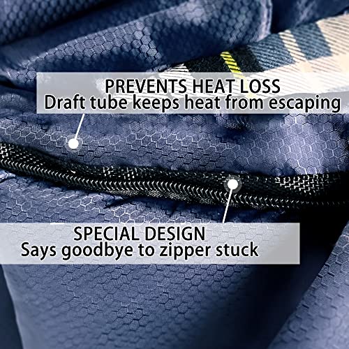 0 Degree Sleeping Bag Cotton Flannel XXL for Adults Cold Weather Camping P2476