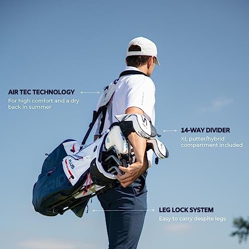 Hybrid Golf Cart Bag with Waterproof Pockets and Sturdy Leg Locks U4940